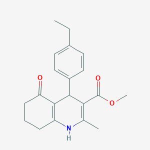 molecular formula C20H23NO3 B402127 Methyl 4-(4-ethylphenyl)-2-methyl-5-oxo-1,4,5,6,7,8-hexahydroquinoline-3-carboxylate 