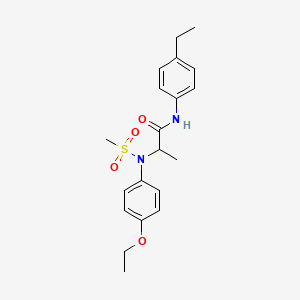 molecular formula C20H26N2O4S B4021270 N~2~-(4-ethoxyphenyl)-N~1~-(4-ethylphenyl)-N~2~-(methylsulfonyl)alaninamide 