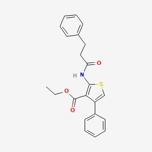 ethyl 4-phenyl-2-[(3-phenylpropanoyl)amino]-3-thiophenecarboxylate