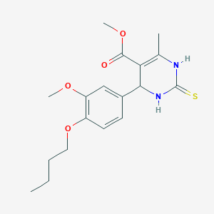 molecular formula C18H24N2O4S B4021284 methyl 4-(4-butoxy-3-methoxyphenyl)-6-methyl-2-thioxo-1,2,3,4-tetrahydro-5-pyrimidinecarboxylate 