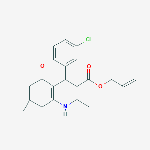 Prop-2-enyl 4-(3-chlorophenyl)-2,7,7-trimethyl-5-oxo-1,4,5,6,7,8-hexahydroquinoline-3-carboxylate