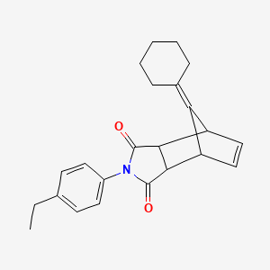 molecular formula C23H25NO2 B4021356 10-cyclohexylidene-4-(4-ethylphenyl)-4-azatricyclo[5.2.1.0~2,6~]dec-8-ene-3,5-dione 