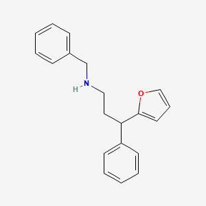 molecular formula C20H21NO B4021362 N-benzyl-3-(2-furyl)-3-phenyl-1-propanamine 