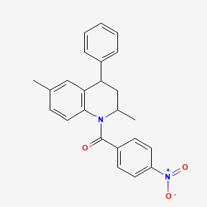 molecular formula C24H22N2O3 B4021370 2,6-dimethyl-1-(4-nitrobenzoyl)-4-phenyl-1,2,3,4-tetrahydroquinoline 