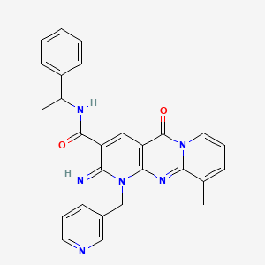 2-imino-10-methyl-5-oxo-N-(1-phenylethyl)-1-(3-pyridinylmethyl)-1,5-dihydro-2H-dipyrido[1,2-a:2',3'-d]pyrimidine-3-carboxamide