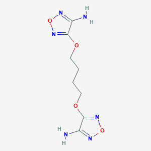 molecular formula C8H12N6O4 B402139 4-{4-[(4-Amino-1,2,5-oxadiazol-3-yl)oxy]butoxy}-1,2,5-oxadiazol-3-ylamine 