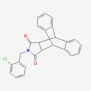 molecular formula C25H18ClNO2 B4021410 17-(2-chlorobenzyl)-17-azapentacyclo[6.6.5.0~2,7~.0~9,14~.0~15,19~]nonadeca-2,4,6,9,11,13-hexaene-16,18-dione 