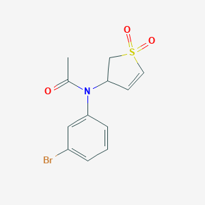 molecular formula C12H12BrNO3S B402144 N-(3-bromophenyl)-N-(1,1-dioxido-2,3-dihydro-3-thienyl)acetamide CAS No. 722465-57-8