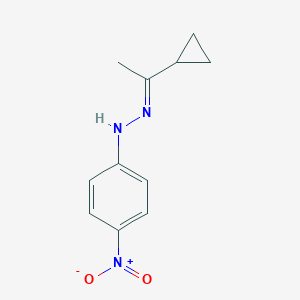 molecular formula C11H13N3O2 B402145 1-Cyclopropylethanone {4-nitrophenyl}hydrazone 