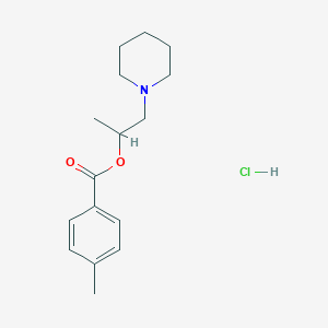 molecular formula C16H24ClNO2 B4021472 1-methyl-2-(1-piperidinyl)ethyl 4-methylbenzoate hydrochloride 