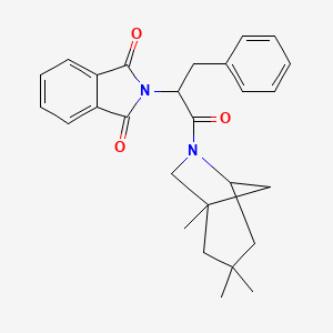 molecular formula C27H30N2O3 B4021484 2-[1-benzyl-2-oxo-2-(1,3,3-trimethyl-6-azabicyclo[3.2.1]oct-6-yl)ethyl]-1H-isoindole-1,3(2H)-dione 
