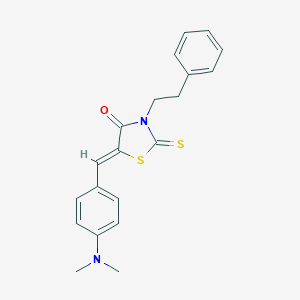 molecular formula C20H20N2OS2 B402149 5-[4-(Dimethylamino)benzylidene]-3-(2-phenylethyl)-2-thioxo-1,3-thiazolidin-4-one CAS No. 302823-94-5