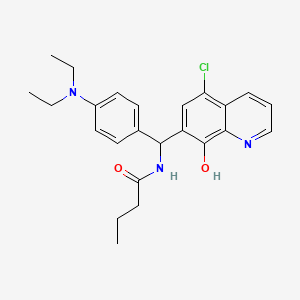 molecular formula C24H28ClN3O2 B4021508 N-{(5-chloro-8-hydroxy-7-quinolinyl)[4-(diethylamino)phenyl]methyl}butanamide 