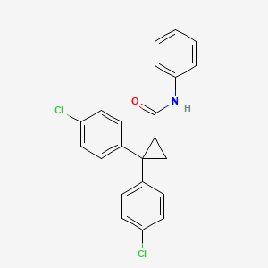 molecular formula C22H17Cl2NO B4021511 2,2-bis(4-chlorophenyl)-N-phenylcyclopropanecarboxamide 