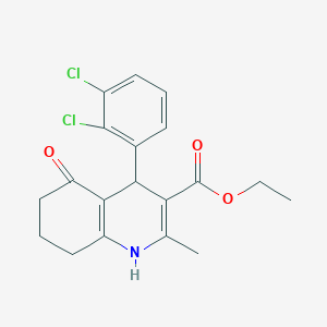 Ethyl 4-(2,3-dichlorophenyl)-2-methyl-5-oxo-1,4,5,6,7,8-hexahydroquinoline-3-carboxylate