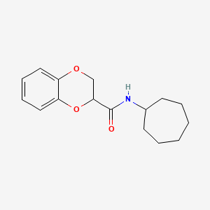 molecular formula C16H21NO3 B4021520 N-cycloheptyl-2,3-dihydro-1,4-benzodioxine-2-carboxamide 