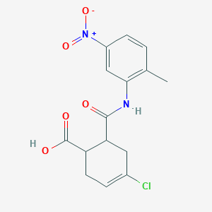 molecular formula C15H15ClN2O5 B4021545 4-chloro-6-{[(2-methyl-5-nitrophenyl)amino]carbonyl}-3-cyclohexene-1-carboxylic acid 