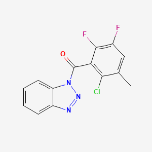 molecular formula C14H8ClF2N3O B4021570 1-(2-chloro-5,6-difluoro-3-methylbenzoyl)-1H-1,2,3-benzotriazole 