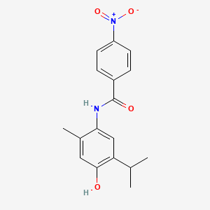 molecular formula C17H18N2O4 B4021578 N-(4-hydroxy-5-isopropyl-2-methylphenyl)-4-nitrobenzamide 
