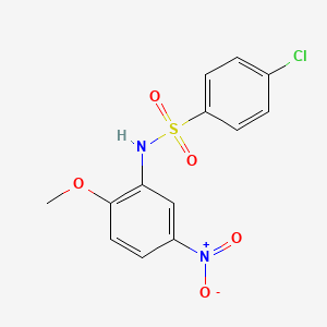 molecular formula C13H11ClN2O5S B4021590 4-chloro-N-(2-methoxy-5-nitrophenyl)benzenesulfonamide 