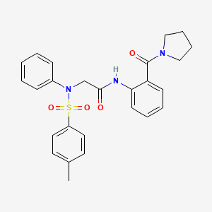 N~2~-[(4-methylphenyl)sulfonyl]-N~2~-phenyl-N~1~-[2-(1-pyrrolidinylcarbonyl)phenyl]glycinamide