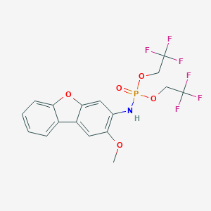 molecular formula C17H14F6NO5P B402161 Bis(2,2,2-trifluoroethyl) 2-methoxydibenzo[b,d]furan-3-ylamidophosphate 