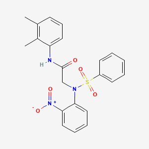 molecular formula C22H21N3O5S B4021611 N~1~-(2,3-dimethylphenyl)-N~2~-(2-nitrophenyl)-N~2~-(phenylsulfonyl)glycinamide 
