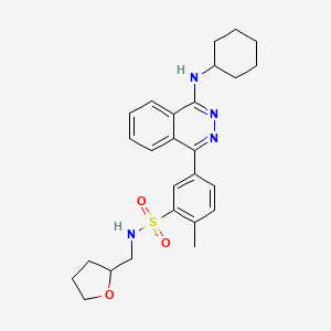 molecular formula C26H32N4O3S B4021622 5-[4-(cyclohexylamino)-1-phthalazinyl]-2-methyl-N-(tetrahydro-2-furanylmethyl)benzenesulfonamide 
