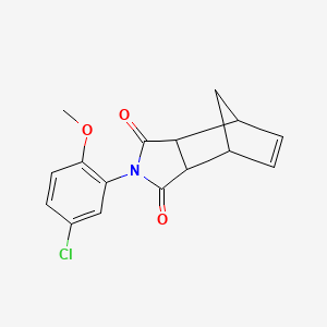 molecular formula C16H14ClNO3 B4021658 4-(5-chloro-2-methoxyphenyl)-4-azatricyclo[5.2.1.0~2,6~]dec-8-ene-3,5-dione 