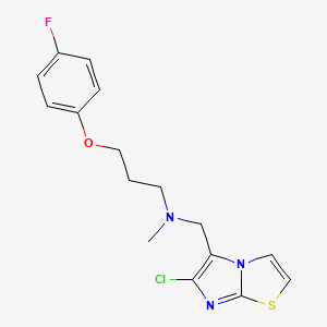 molecular formula C16H17ClFN3OS B4021661 N-[(6-chloroimidazo[2,1-b][1,3]thiazol-5-yl)methyl]-3-(4-fluorophenoxy)-N-methylpropan-1-amine 