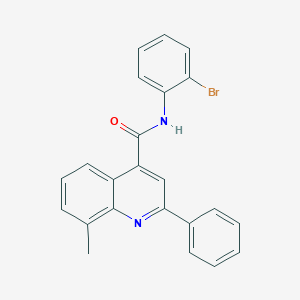 molecular formula C23H17BrN2O B402168 N-(2-bromophenyl)-8-methyl-2-phenylquinoline-4-carboxamide 