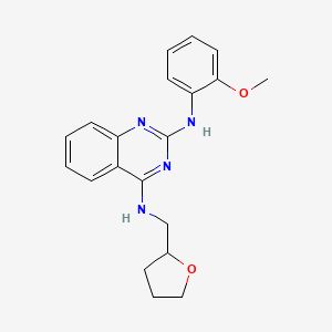 molecular formula C20H22N4O2 B4021689 N~2~-(2-methoxyphenyl)-N~4~-(tetrahydro-2-furanylmethyl)-2,4-quinazolinediamine 