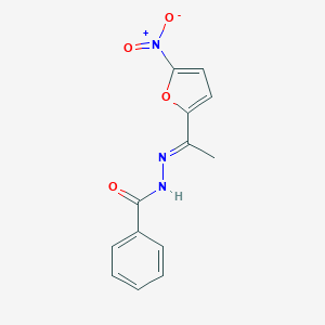 molecular formula C13H11N3O4 B402169 N'-(1-{5-nitro-2-furyl}ethylidene)benzohydrazide 