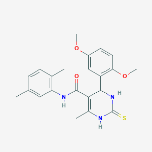 4-(2,5-dimethoxyphenyl)-N-(2,5-dimethylphenyl)-6-methyl-2-thioxo-1,2,3,4-tetrahydro-5-pyrimidinecarboxamide