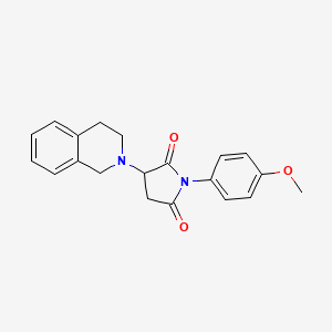 molecular formula C20H20N2O3 B4021712 3-(3,4-dihydro-2(1H)-isoquinolinyl)-1-(4-methoxyphenyl)-2,5-pyrrolidinedione 