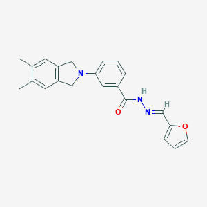 molecular formula C22H21N3O2 B402172 3-(5,6-dimethyl-1,3-dihydro-2H-isoindol-2-yl)-N'-(2-furylmethylene)benzohydrazide 