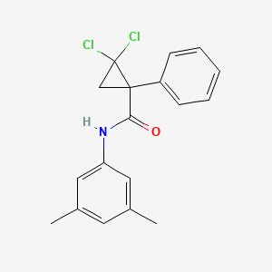 molecular formula C18H17Cl2NO B4021722 2,2-dichloro-N-(3,5-dimethylphenyl)-1-phenylcyclopropanecarboxamide 