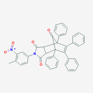 molecular formula C40H28N2O5 B402174 4-(4-Methyl-3-nitrophenyl)-1,7,8,9-tetraphenyl-4-azatricyclo[5.2.1.02,6]dec-8-ene-3,5,10-trione 