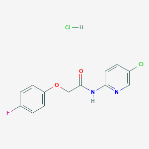 molecular formula C13H11Cl2FN2O2 B4021743 N-(5-chloro-2-pyridinyl)-2-(4-fluorophenoxy)acetamide hydrochloride 
