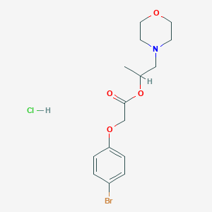 molecular formula C15H21BrClNO4 B4021750 1-methyl-2-(4-morpholinyl)ethyl (4-bromophenoxy)acetate hydrochloride 