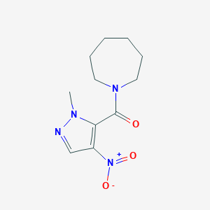 molecular formula C11H16N4O3 B402177 1-({4-nitro-1-methyl-1H-pyrazol-5-yl}carbonyl)azepane 