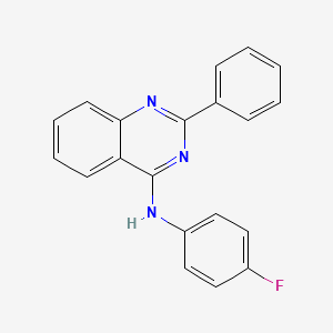 molecular formula C20H14FN3 B4021777 N-(4-fluorophenyl)-2-phenyl-4-quinazolinamine 