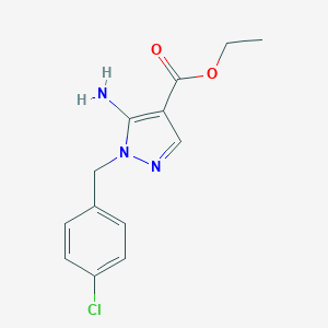 molecular formula C13H14ClN3O2 B402179 ethyl 5-amino-1-(4-chlorobenzyl)-1H-pyrazole-4-carboxylate CAS No. 137278-71-8