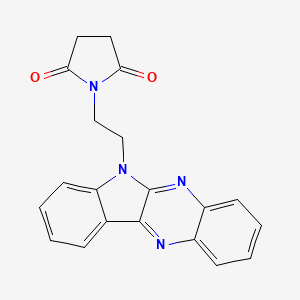 molecular formula C20H16N4O2 B4021795 1-[2-(6H-indolo[2,3-b]quinoxalin-6-yl)ethyl]-2,5-pyrrolidinedione 