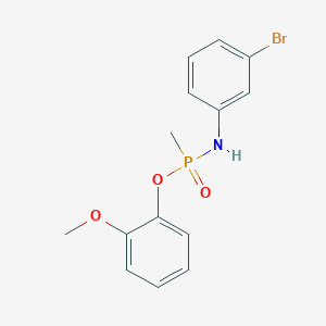 molecular formula C14H15BrNO3P B402181 3-bromo-N-[(2-methoxyphenoxy)-methylphosphoryl]aniline 