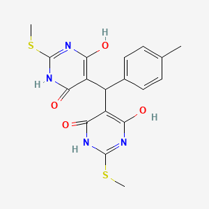 molecular formula C18H18N4O4S2 B4021824 5,5'-[(4-methylphenyl)methylene]bis[2-(methylthio)-4,6-pyrimidinediol] 