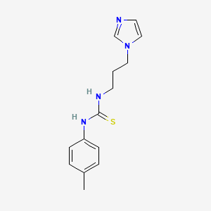 molecular formula C14H18N4S B4021838 N-[3-(1H-imidazol-1-yl)propyl]-N'-(4-methylphenyl)thiourea 