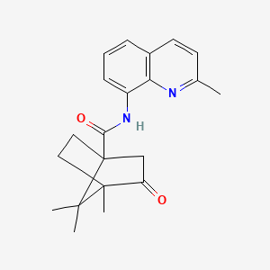 molecular formula C21H24N2O2 B4021845 4,7,7-trimethyl-N-(2-methyl-8-quinolinyl)-3-oxobicyclo[2.2.1]heptane-1-carboxamide 