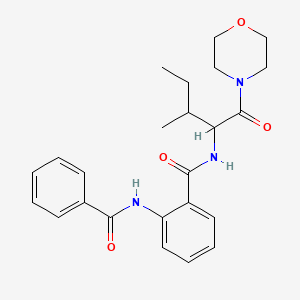 molecular formula C24H29N3O4 B4021849 2-(benzoylamino)-N-[2-methyl-1-(4-morpholinylcarbonyl)butyl]benzamide 