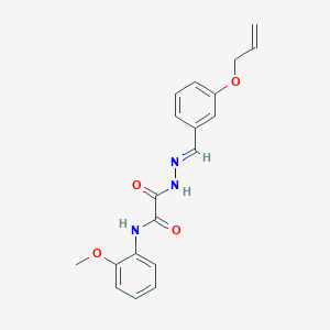 molecular formula C19H19N3O4 B402187 2-{2-[3-(allyloxy)benzylidene]hydrazino}-N-(2-methoxyphenyl)-2-oxoacetamide 